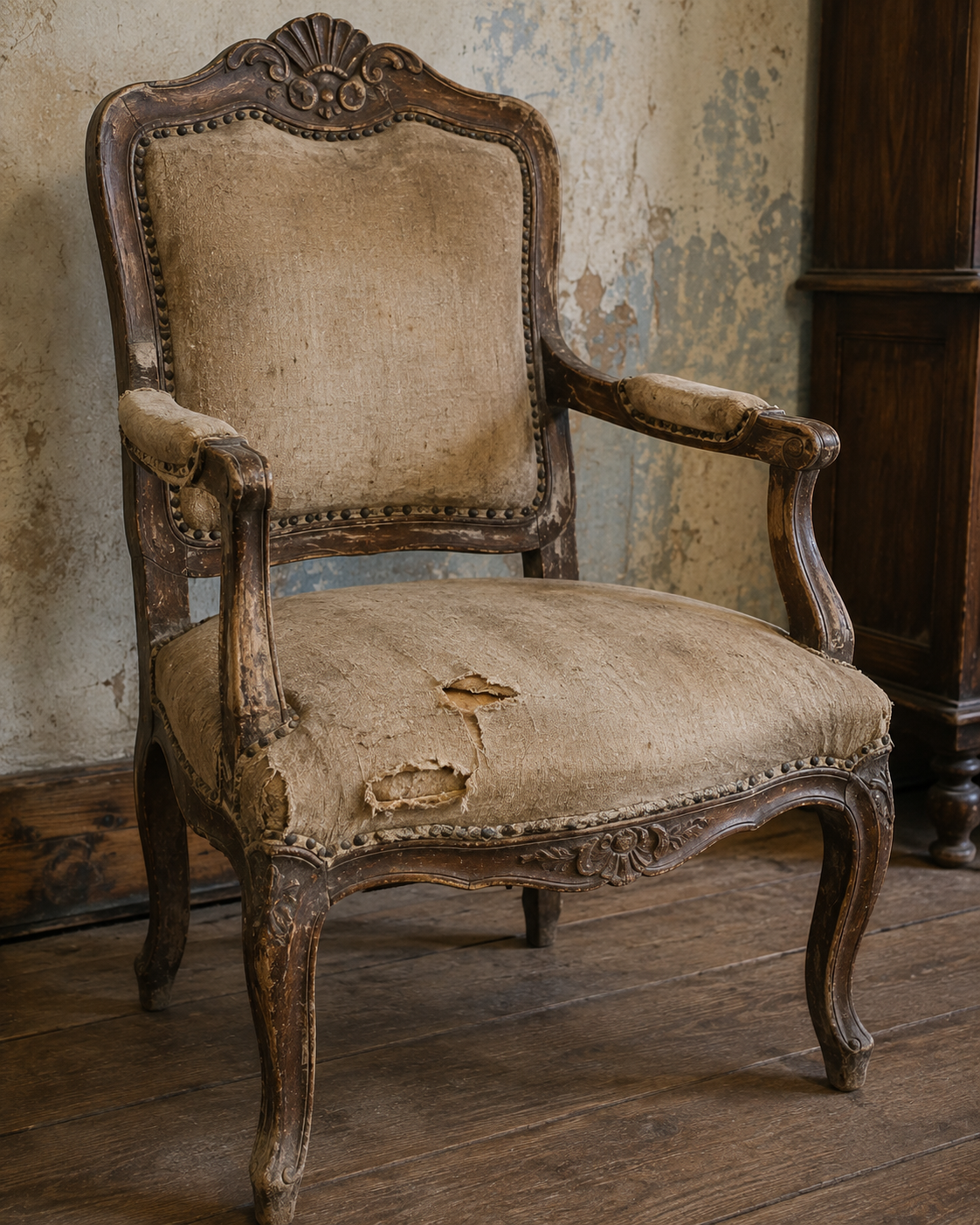 Silla antes de la restauración